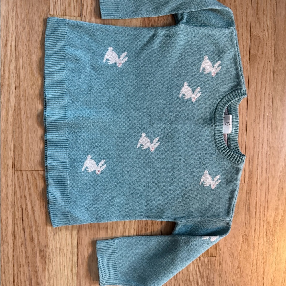 Hanna Andersson Blue Bunny Sweater